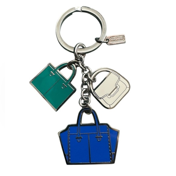 Coach Accessories - Coach Blue and Green Bag Charm Keychain